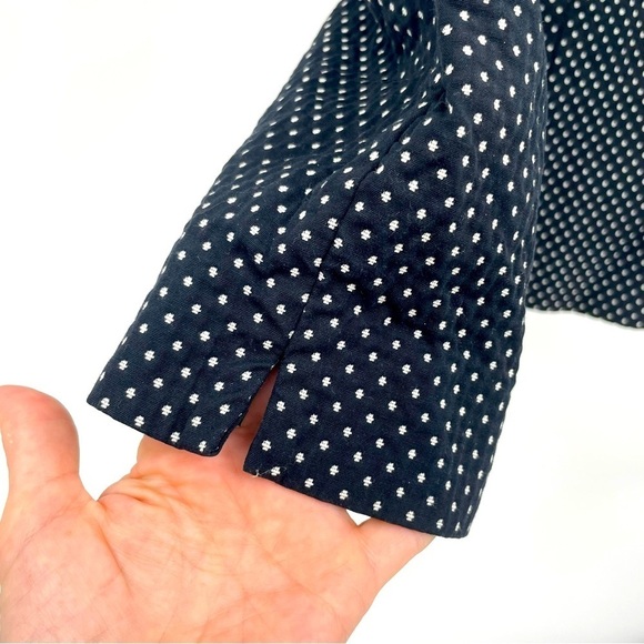 Talbots Chatham Ankle Pants Polka Dots | Side Zip Size: 2 | Color: Blue & White - Picture 2 of 12